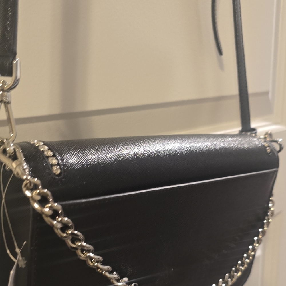 Kate Spade Black Leather Crossbody with Crystal Trim NWT - Picture 5 of 6